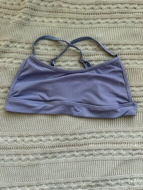 Shein Blue Ribbed Bikini Top Size Large